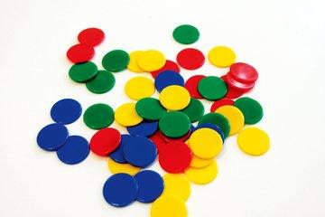 Round Counters 100pc 4 Solid Colours