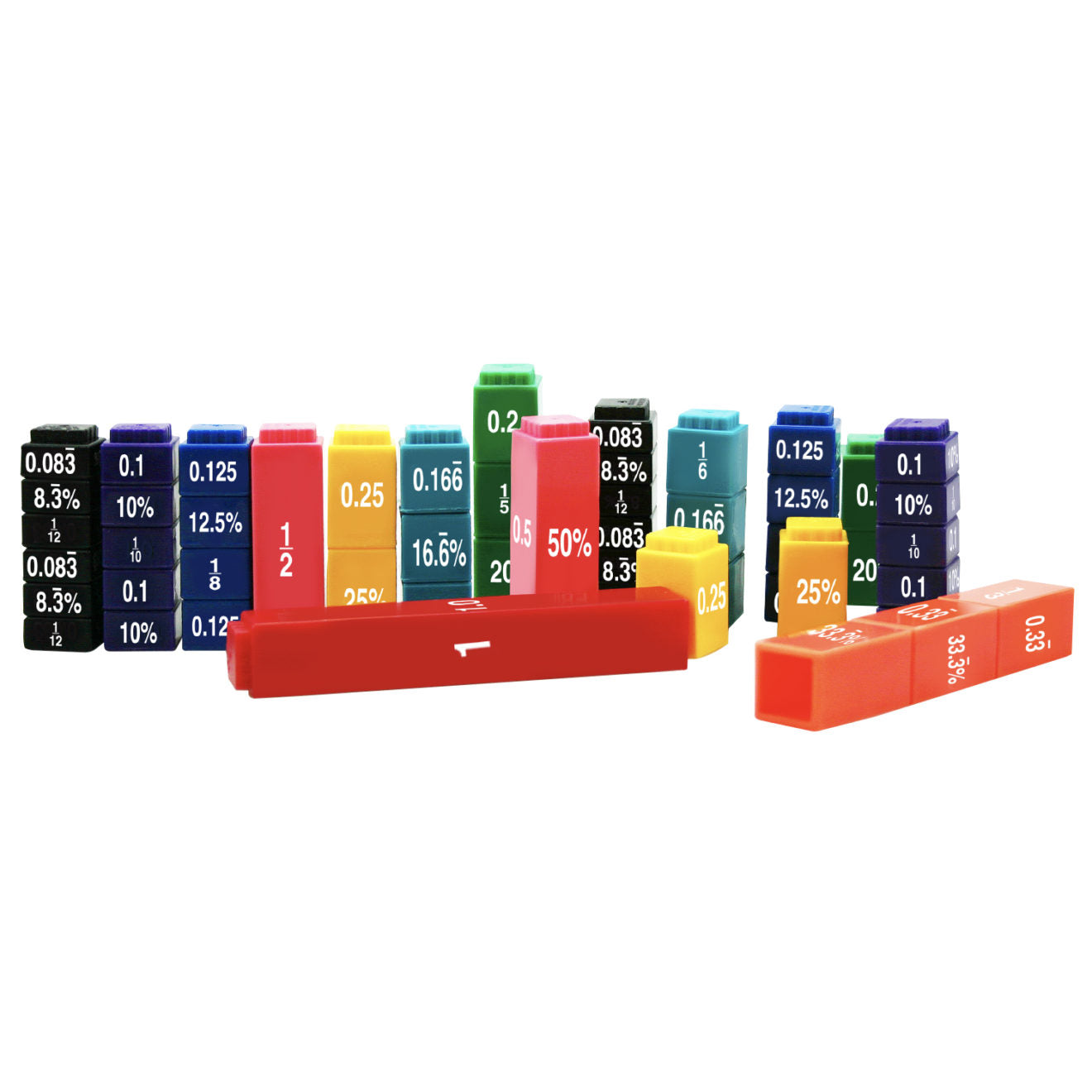 51pcs Colour Coded Interlocking Equivalency Cubes with 6 Activities Included