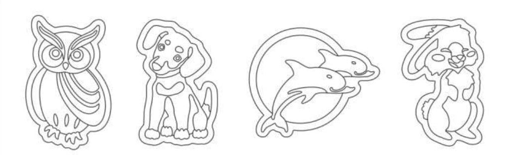 Fridge Magnet Sand Art Pack of 4