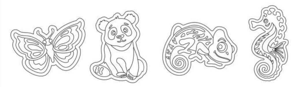 Fridge Magnet Sand Art Pack of 4