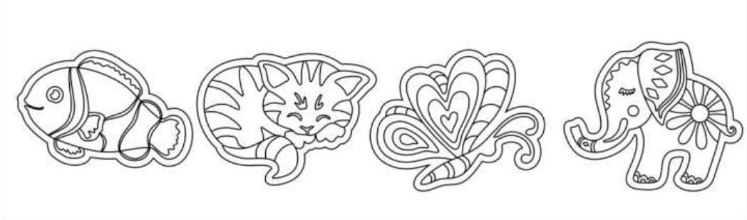 Fridge Magnet Sand Art Pack of 4