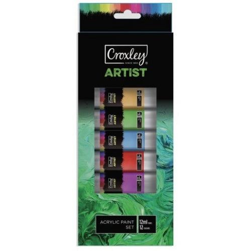 Croxley Artist Acrylic Paint 12 x 12ml