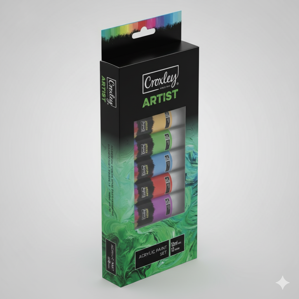 Croxley Artist Acrylic Paint 12 x 12ml