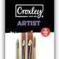 Croxley Artists Synthetic Paint Brush Set 4pc