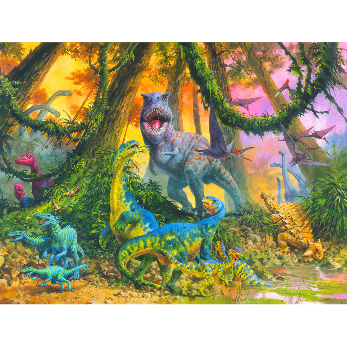 Dinosaur Jungle Puzzle 100pcs