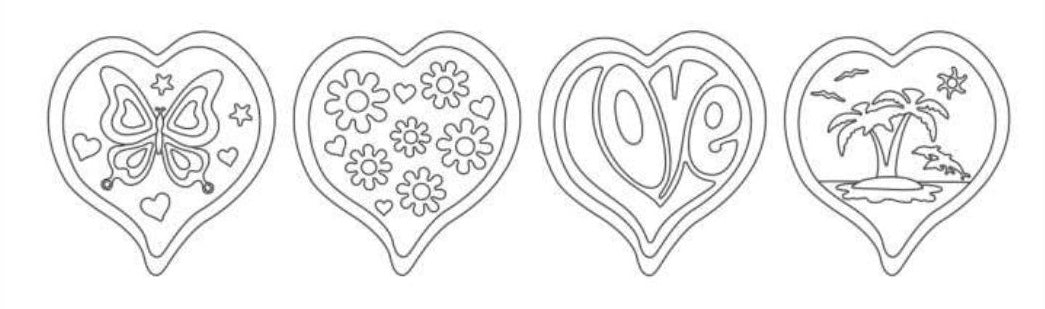 Fridge Magnet Sand Art Pack of 4
