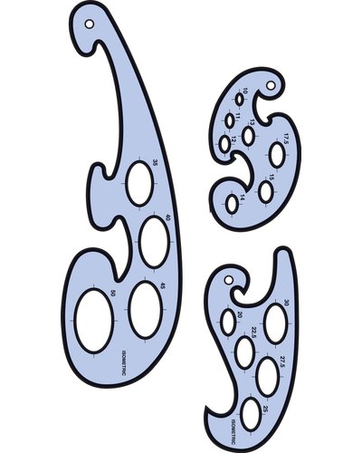 Helix French Curves and Ellipse Stencil 3 Piece