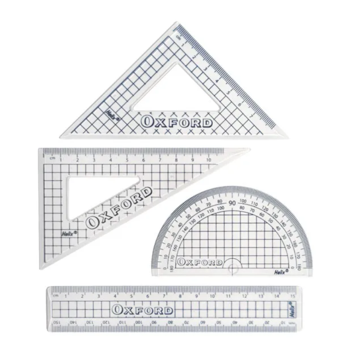 Helix Oxford Math Geometry Set 15cm 4 Piece