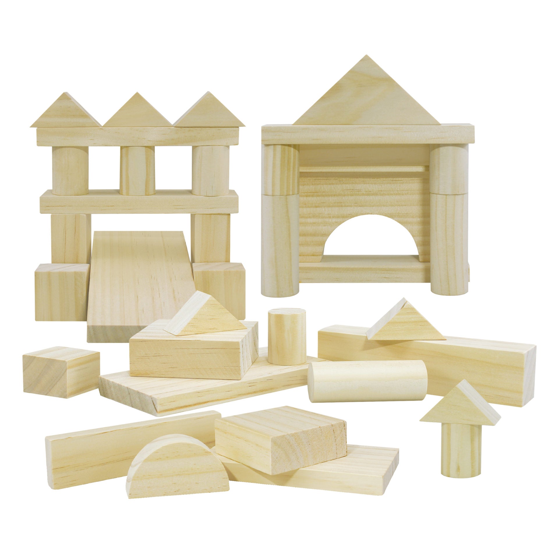 Large Wooden Blocks 60 Pieces