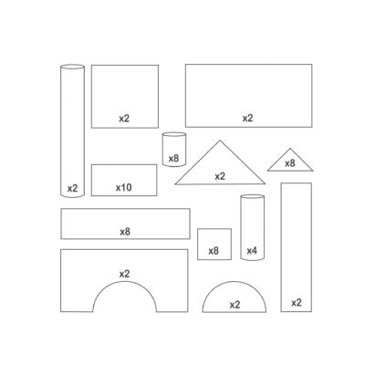 Large Wooden Blocks 60 Pieces