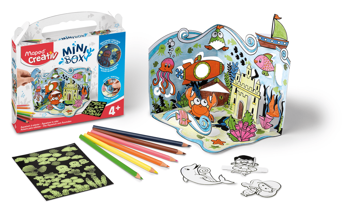 Maped Creativ Mini Box Aquarium To Assemble, Colour, Sticker