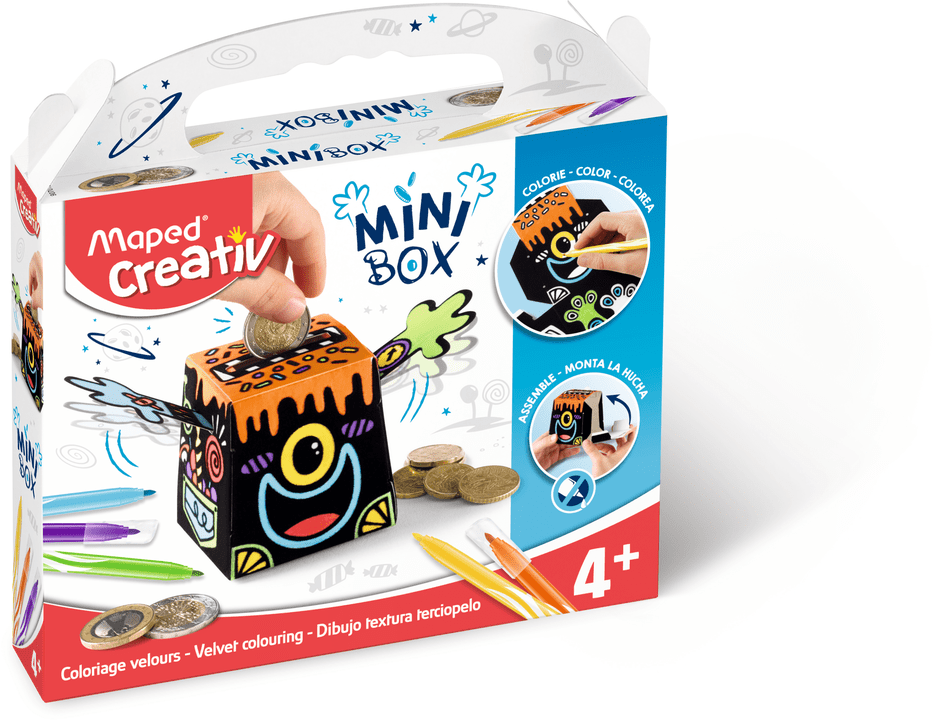 Maped Creativ Mini Box – Velvet Colouring Piggy Bank