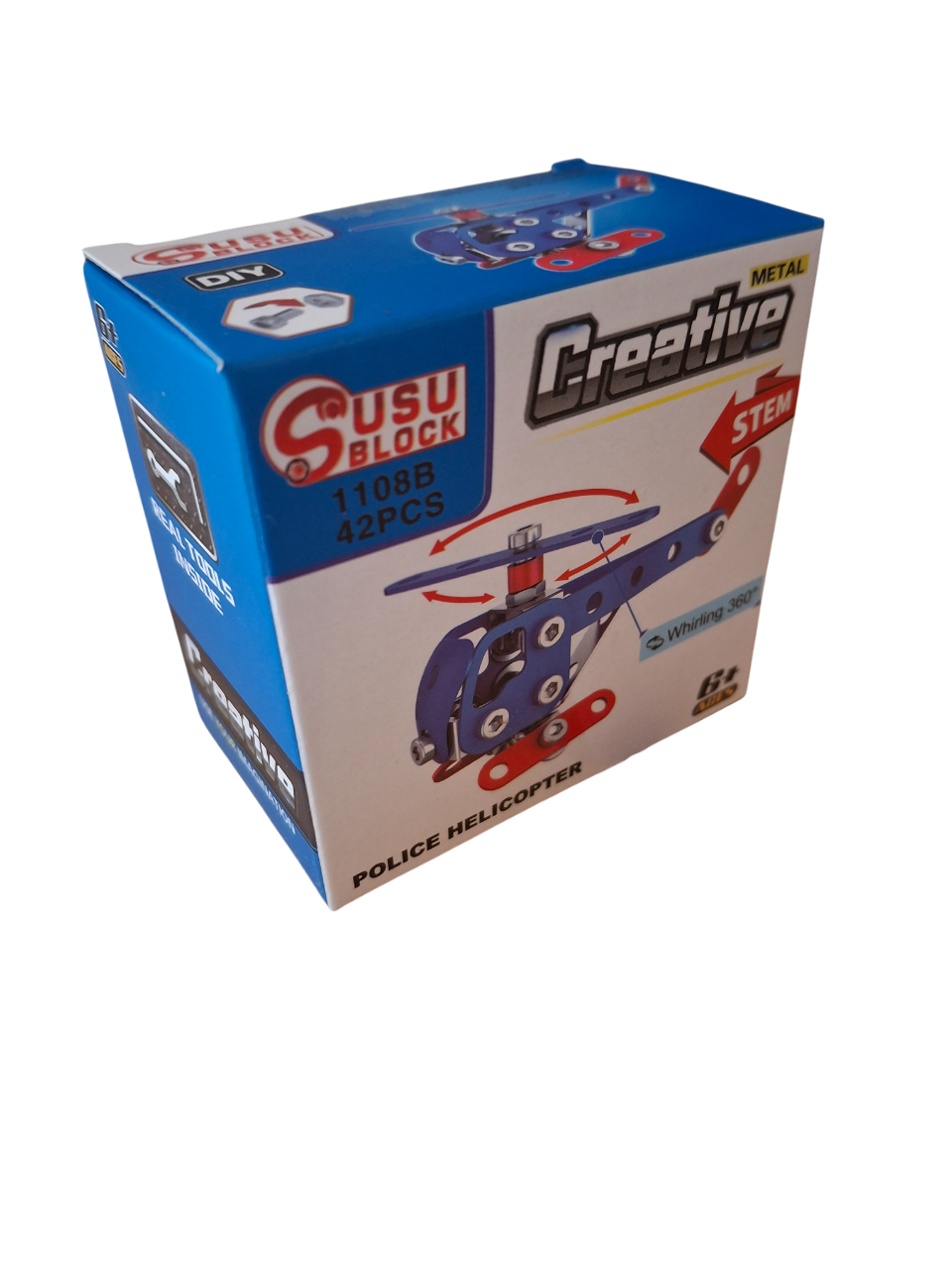 42pc Mini Metal Police Helicopter