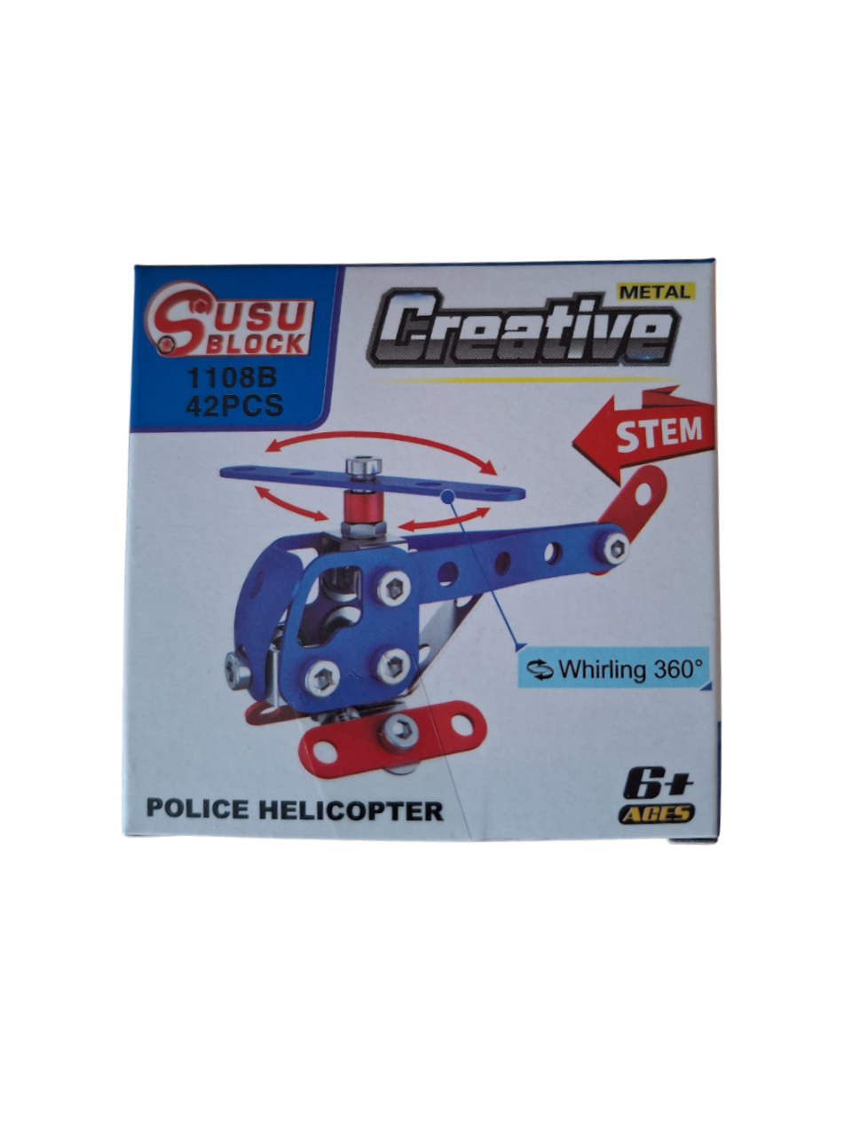 42pc Mini Metal Police Helicopter