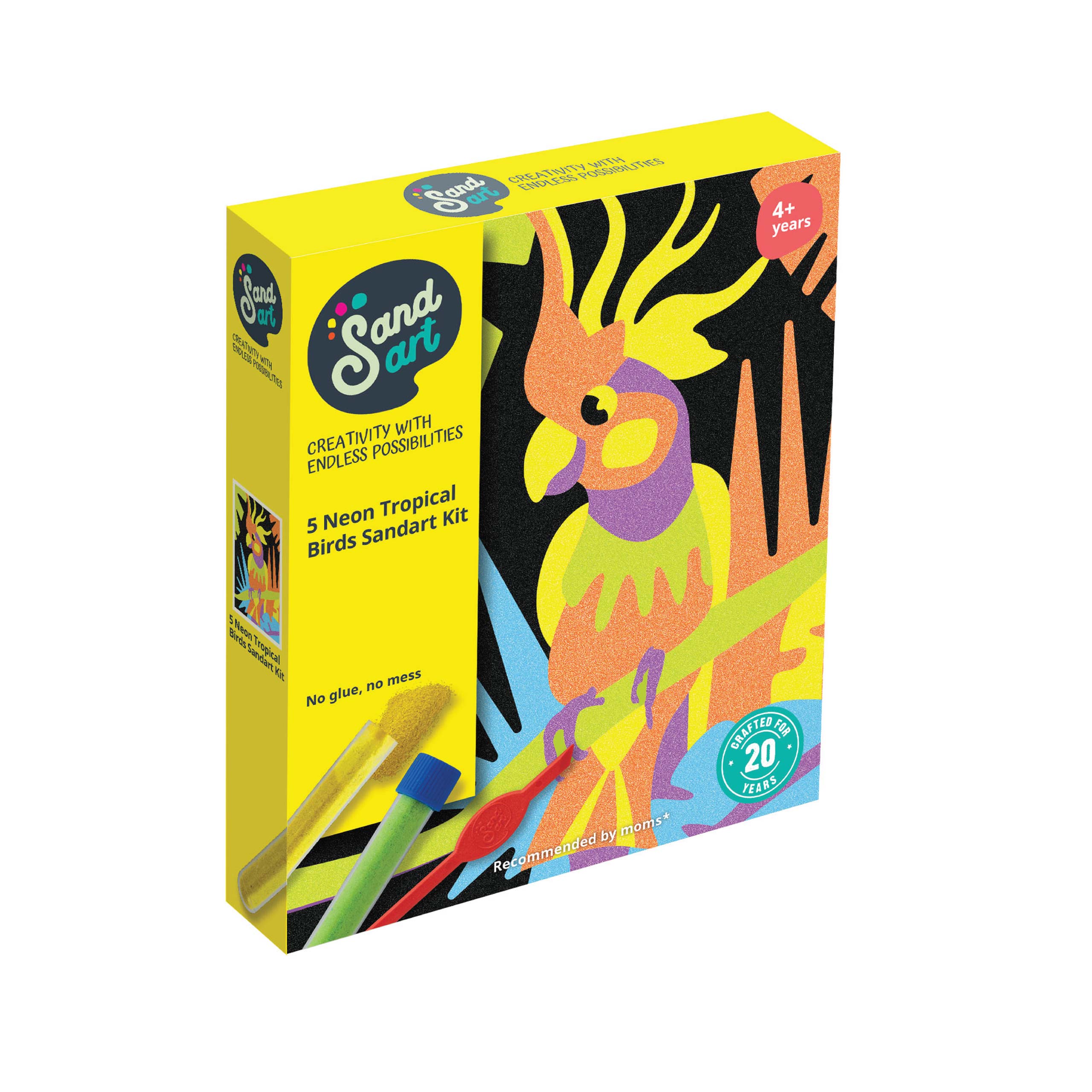Sand Art Tropical Birds Neon Pack