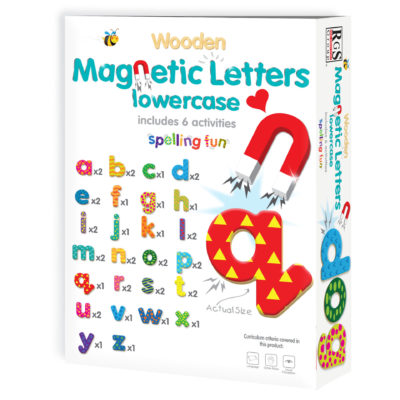 Wooden Lowercase Magnetic Letters incl. 6 Activities