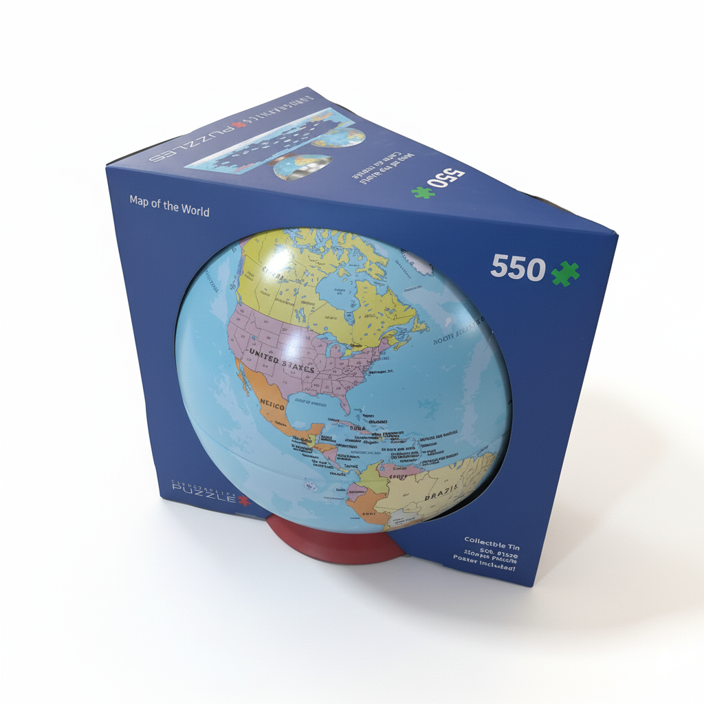 World Puzzle in a Tin